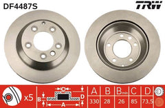 2x Bremsscheibe Hinterachse für AUDI PORSCHE VW Q7 Van CAYENNE TOUAREG VAN