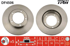 2x Bremsscheibe Vorderachse für TOYOTA LEXUS LAND CRUISER 100 LX