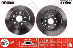2x Bremsscheibe Hinterachse für LEXUS GS IS I SportCross SC Cabriolet