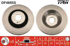 2x Bremsscheibe Vorderachse für AUDI A6 Allroad C6 Avant