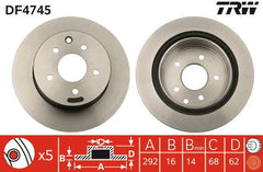 2x Bremsscheibe Hinterachse für NISSAN RENAULT INFINITI 350Z Coupe JUKE LEAF