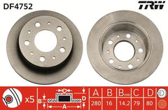 2x Bremsscheibe Hinterachse für CITROËN FIAT PEUGEOT JUMPER II Kasten