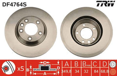 Bremsscheibe Vorderachse links für AUDI PORSCHE VW Q7 Van CAYENNE PANAMERA