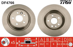 2x Bremsscheibe Hinterachse für FORD LAND ROVER FOCUS II GALAXY KUGA I MONDEO
