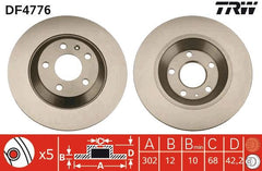 2x Bremsscheibe Hinterachse für AUDI A6 Allroad C6