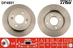 2x Bremsscheibe Hinterachse für HYUNDAI KIA i10 I PICANTO II III