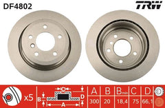 2x Bremsscheibe Hinterachse für BMW 1 3 Touring Coupe Cabriolet X1
