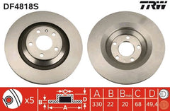 2x Bremsscheibe Hinterachse für AUDI A6 C6 Avant