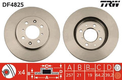 2x Bremsscheibe Vorderachse für HONDA CITY V Stufenheck JAZZ II