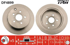 2x Bremsscheibe Hinterachse für TOYOTA CELICA Coupe PRIUS Liftback
