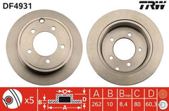 2x Bremsscheibe Hinterachse für CHRYSLER DODGE JEEP SEBRING AVENGER CALIBER