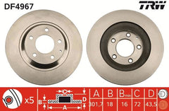 2x Bremsscheibe Hinterachse für MAZDA RX-8