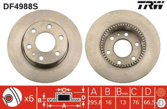 2x Bremsscheibe Hinterachse für IVECO DAILY III Pritsche/Fahrgestell IV Kasten