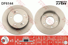 2x Bremsscheibe Hinterachse für HYUNDAI KIA ix20 VENGA Hatchback Van