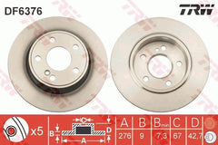 2x Bremsscheibe Hinterachse für MERCEDES-BENZ A-KLASSE B-KLASSE Sports Tourer