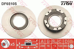 2x Bremsscheibe Hinterachse für FORD TOURNEO CUSTOM V362 Bus TRANSIT V363 Kasten