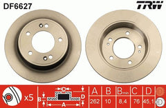 2x Bremsscheibe Hinterachse für HYUNDAI KIA CRETA ELANTRA V Stufenheck VI i30
