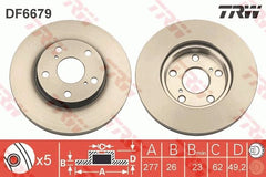 2x Bremsscheibe Vorderachse für TOYOTA AURIS Kombi COROLLA Stufenheck VAN