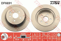 2x Bremsscheibe Hinterachse für LEXUS GS IS III RC