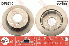 2x Bremsscheibe Hinterachse für SSANGYONG RODIUS I II