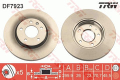 2x Bremsscheibe Vorderachse für OPEL VAUXHALL CHEVROLET AMPERA ASTRA J Caravan