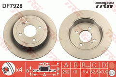 2x Bremsscheibe Hinterachse für HYUNDAI KIA ACCENT IV Stufenheck V BAYON i20