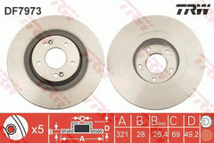 2x Bremsscheibe Vorderachse für HYUNDAI KIA GRAND SANTA FÉ FE IV II III