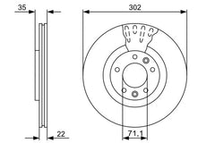 2x Bremsscheibe Hinterachse für CITROËN C6