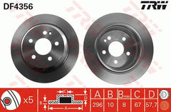 2x Bremsscheibe Hinterachse für MERCEDES-BENZ VIANO VITO Bus / MIXTO Kasten