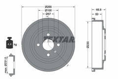 2x Bremstrommel Hinterachse für OPEL ASTRA G Stufenheck Caravan CC H GTC