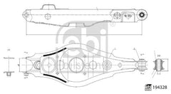 Querlenker Hinterachse rechts für TOYOTA RAV 4 III IV VAN