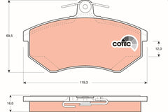 Bremsbelagsatz Scheibenbremse Vorderachse für SEAT VW CORDOBA IBIZA II TOLEDO I