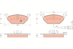 Bremsbelagsatz Scheibenbremse Vorderachse für AUDI SEAT SKODA VW A2 A3 Sportback