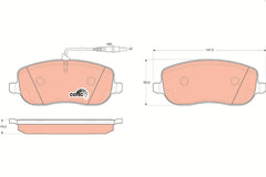 Bremsbelagsatz Scheibenbremse Vorderachse für CITROËN FIAT LANCIA PEUGEOT C8