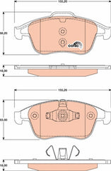 Bremsbelagsatz Scheibenbremse Vorderachse für RENAULT CLIO IV FLUENCE GRAND