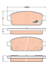 Bremsbelagsatz Scheibenbremse Hinterachse für OPEL VAUXHALL CHEVROLET AMPERA