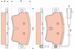 Bremsbelagsatz Scheibenbremse Hinterachse für FIAT ABARTH PUNTO EVO