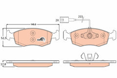 Bremsbelagsatz Scheibenbremse Vorderachse für FIAT 500 C GRANDE PUNTO EVO