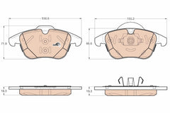 Bremsbelagsatz Scheibenbremse Vorderachse für FORD GALAXY II MONDEO IV