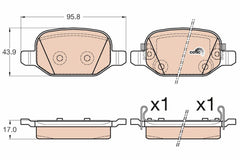 Bremsbelagsatz Scheibenbremse Hinterachse für FIAT 500L