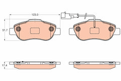 Bremsbelagsatz Scheibenbremse Vorderachse für FIAT 500 C PANDA / CLASSIC