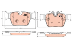 Bremsbelagsatz Scheibenbremse Hinterachse für BMW MINI 1 2 Gran Coupe X2