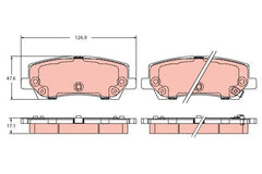 Bremsbelagsatz Scheibenbremse Hinterachse für FORD USA MUSTANG Coupe Convertible