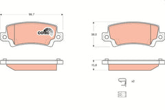 Bremsbelagsatz Scheibenbremse Hinterachse für TOYOTA COROLLA Stufenheck Kombi