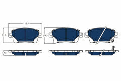 Bremsbelagsatz Scheibenbremse Vorderachse für TOYOTA PRIUS Liftback