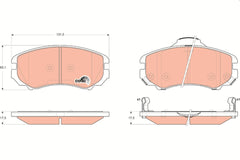 Bremsbelagsatz Scheibenbremse Vorderachse für HYUNDAI KIA COUPE I II ELANTRA