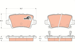 Bremsbelagsatz Scheibenbremse Hinterachse für HONDA CIVIC VIII Hatchback IX