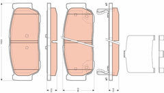 Bremsbelagsatz Scheibenbremse Hinterachse für SSANGYONG KYRON REXTON / II VAN W