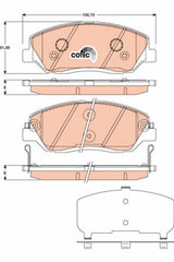 Bremsbelagsatz Scheibenbremse Vorderachse für SSANGYONG HYUNDAI KIA ACTYON II