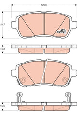 Bremsbelagsatz Scheibenbremse Vorderachse für DAIHATSU FORD MAZDA SUBARU SUZUKI